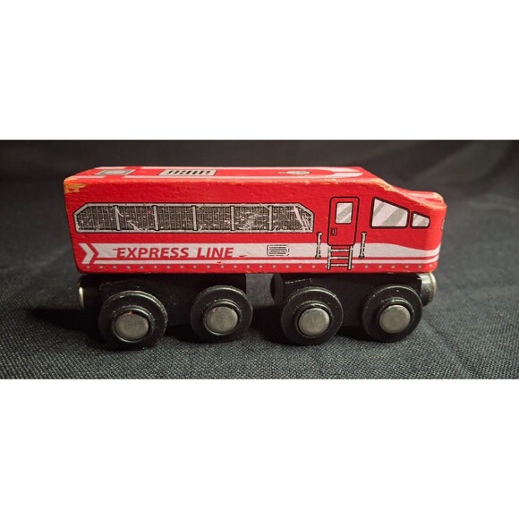 Maison Joseph Battat Wooden Train Engine and Car Brio Thomas Track Campatible - Picture 5 of 13